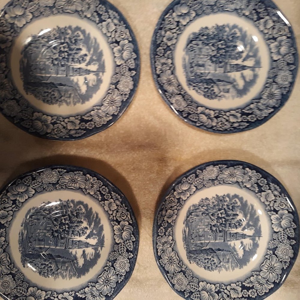 Staffordshire Liberty Blue Bread/dessert plates